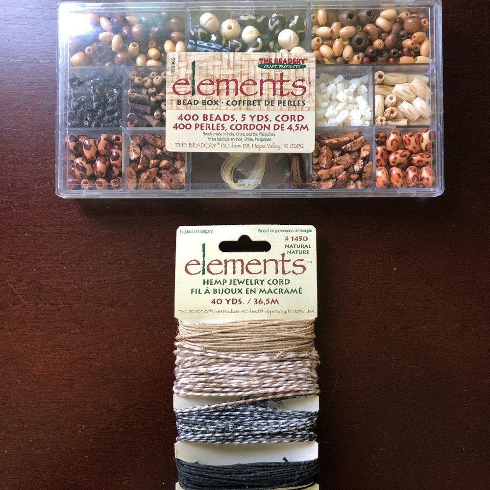 NEW Jewelry Bead Kit and Hemp Jewelry Cord Kit, Some Natural Beads